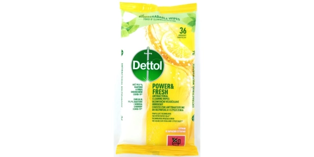 DETTOL Antibacterial Surface Wipes Lemon 36 pcs                                                                                                                                                                                                           