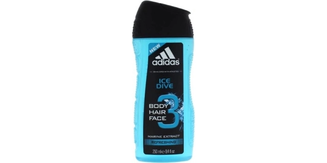 Adidas 3in1 Shower Gel for Men Ice Dive 250ml                                                                                                                                                                                                             