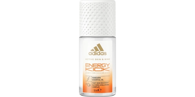Adidas Roll-On Deodorant Unisex Kick Energy 50ml                                                                                                                                                                                                          