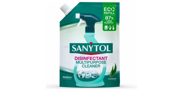 SANYTOL Dezinfekce univerzální čistič - eukalyptus náhradní náplň 1.000 ml                                                                                                                                                                                