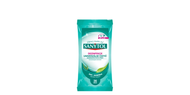 SANYTOL Dezinfekce univerzální čistič utěrky 2x36 ks                                                                                                                                                                                                      