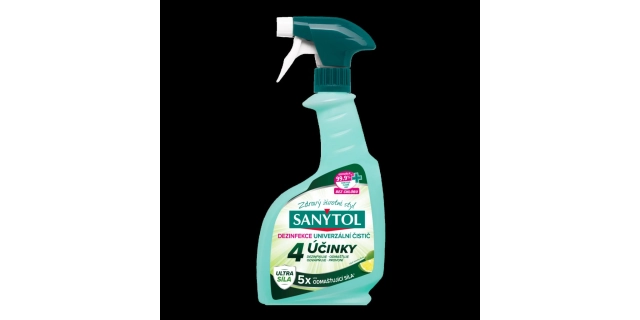 SANYTOL Dezinfekce univerzální čistič sprej 4 účinky 500 ml NEW                                                                                                                                                                                           