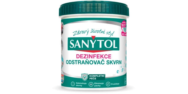 SANYTOL Dezinfekční odstraňovač skvrn 450 g                                                                                                                                                                                                               
