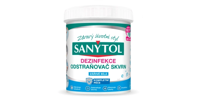SANYTOL Dezinfekční odstraňovač skvrn Zářivě bílá 450 g                                                                                                                                                                                                   