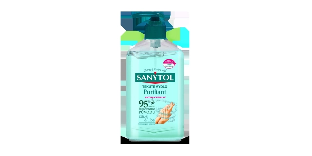 SANYTOL Antib. mýdlo 95% přír.složení Purifiant 250 ml                                                                                                                                                                                                    