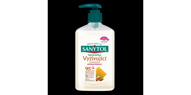 SANYTOL Antib. mýdlo 95% přír.složení vyživující 250 ml                                                                                                                                                                                                   