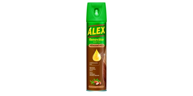 ALEX aerosol renovátor nábytku arganový olej a cedr - aerosol 400ml                                                                                                                                                                                       