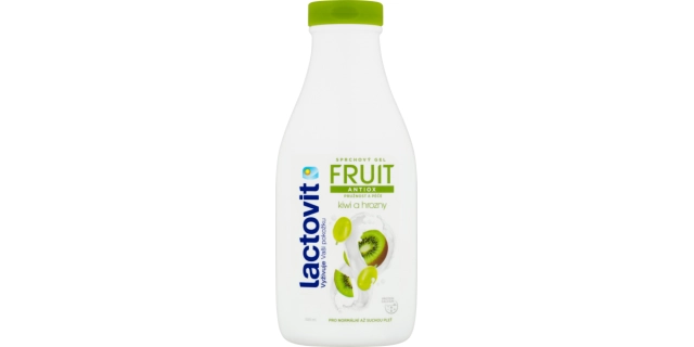 LACTOVIT FRUIT ANTIOX sprchový gel kiwi a hrozny Pružnost a péče 500 ml                                                                                                                                                                                   