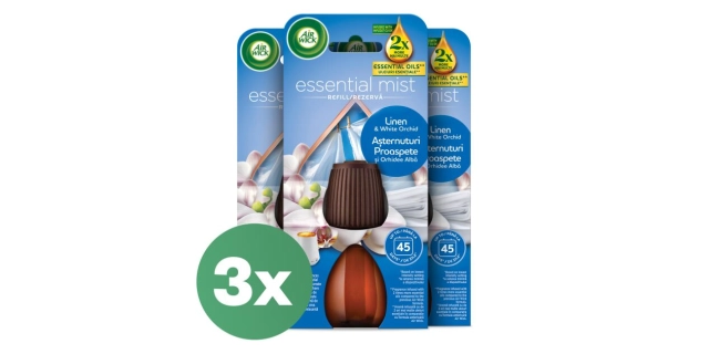 Air Wick Aroma Diffuser Refill, Fresh Linen & White Orchid, 20ml                                                                                                                                                                                          