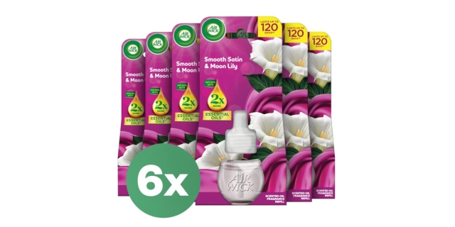 Air Wick Plug In Refill, Soft Satin & Moon Lily, 19ml                                                                                                                                                                                                     
