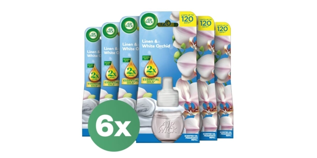 Air Wick Plug In Refill, Fresh Linen & White Orchid, 19ml                                                                                                                                                                                                 