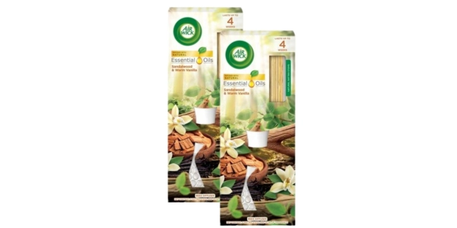 Air Wick Reed Diffuser, Sandalwood & Vanilla, 30ml                                                                                                                                                                                                        