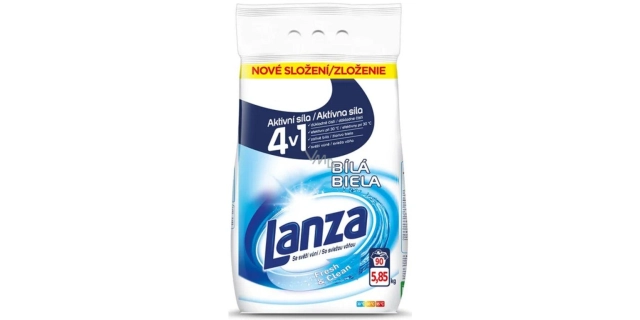 Lanza Fresh & Clean White Washing Powder, 5.85kg (90 Washes)                                                                                                                                                                                              