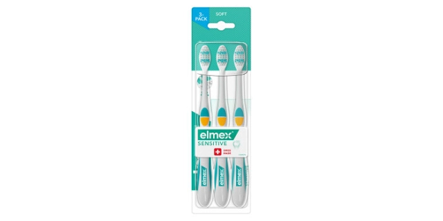 Zubní kartáček elmex Sensitive 3-pack                                                                                                                                                                                                                     