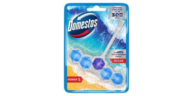 Domestos Power 5 Toilet Rim Block Ocean 50g                                                                                                                                                                                                               