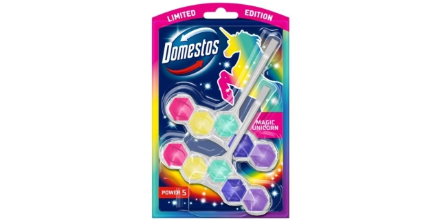 Domestos Power 5 Toilet Rim Block Unicorn 2x50g                                                                                                                                                                                                           