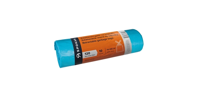 Zatahovací pytle na odpadky 120L - 10ks                                                                                                                                                                                                                   