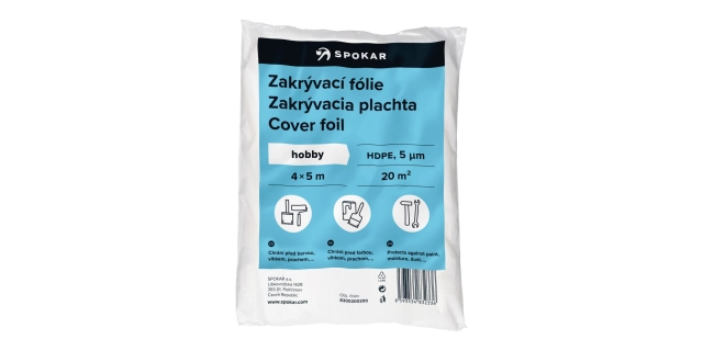 Zakrývací fólie 4x5m HDPE-5MY                                                                                                                                                                                                                             