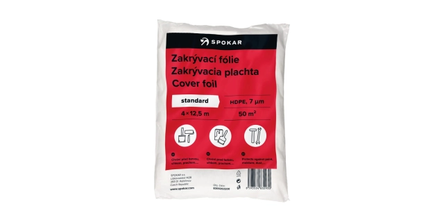 Zakrývací fólie 4x12,5m HDPE-7MY                                                                                                                                                                                                                          