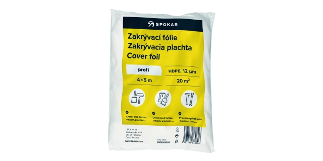 Zakrývací fólie 4x5m HDPE-12MY                                                                                                                                                                                                                            