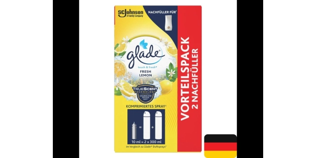 Glade Touch&Fresh náplň 2+1 Fresh Lemon 3 x 10 ml                                                                                                                                                                                                         