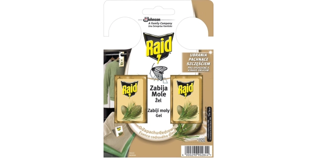 Raid proti molům s vůní cedru 2ks                                                                                                                                                                                                                         