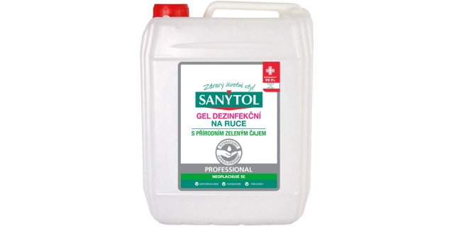 SANYTOL  Dezinfekční gel na ruce Professional  5 l kanystr                                                                                                                                                                                                