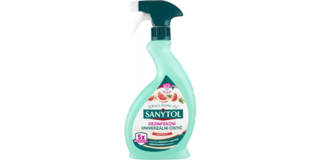 SANYTOL Dezinfekční univerzální čistič - sprej grep 500 ml NEW                                                                                                                                                                                            
