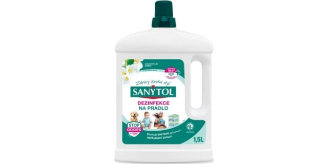 SANYTOL Dezinfekce na prádlo bílé květy 1,5 l NEW                                                                                                                                                                                                         