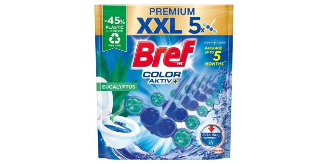Bref Color Aktiv 5x50g Premium XXL Eucalyptus (modrá voda)                                                                                                                                                                                                