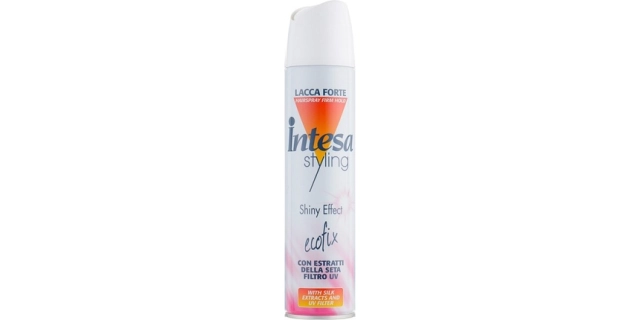 Intesa Styling lak na vlasy 500 ml Lacca Forte Shiny s leskem silně tužící -růžový                                                                                                                                                                        