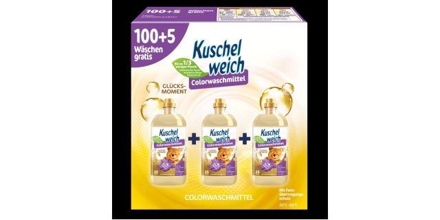 Kuschelweich prací gel Glucksmoment 3x1,925l (105 praní) - NOVINKA                                                                                                                                                                                        