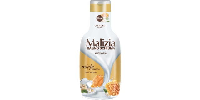 Malizia koupelová a sprchová pěna 1 L Honey and Ginger                                                                                                                                                                                                    