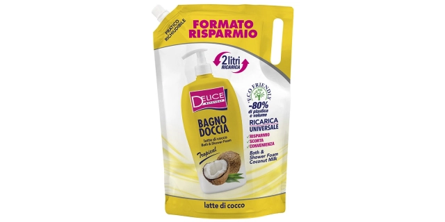 Milmil Sprchová / Koupelová pěna 2 L Coconut náplň                                                                                                                                                                                                        
