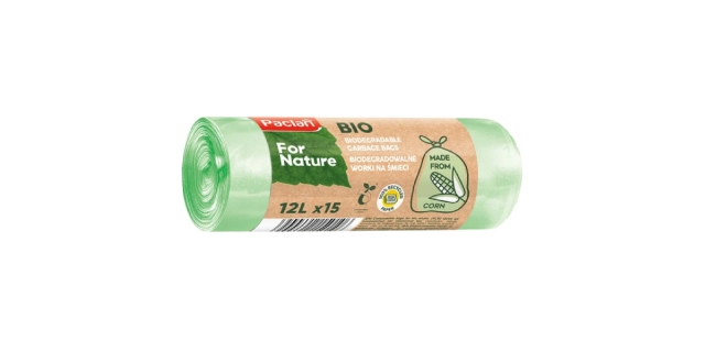 Paclan For Nature - Kompostovatelné pytle na BIO odpad 12l - 15ks, 14µ                                                                                                                                                                                    