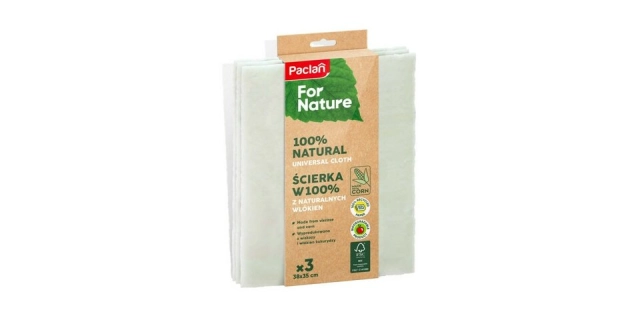 Paclan For Nature - Univerzální utěrky do domácnosti z viskózy a kukuřice - 3ks                                                                                                                                                                           