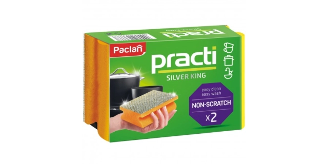 Paclan Kuchyňská houbička 2ks - SILVER KING bez škrábanců                                                                                                                                                                                                 