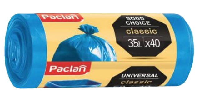 Paclan pytle na odpad CLASSIC 35l - 40 ks(modré), 7µ                                                                                                                                                                                                      