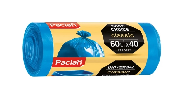 Paclan pytle na odpad CLASSIC 60l - 40 ks (modré), 7,4µ                                                                                                                                                                                                   