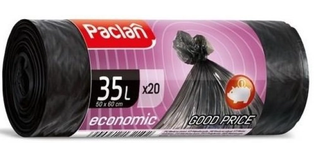 Paclan pytle na odpad ECONOMIC 35L - 20ks, 6,2 µ, HDPE                                                                                                                                                                                                    