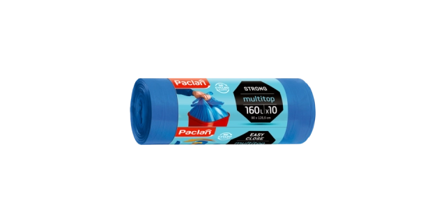 Paclan pytle na odpad MULTITOP pevné, 4 zavazovací rohy, 160L - 10ks, 30µ, LDPE                                                                                                                                                                           