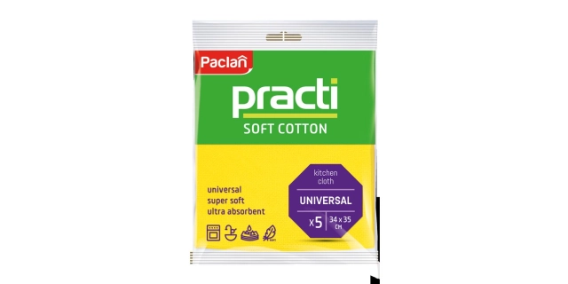 Paclan utěrka do domácnosti univerzální Soft Cotton (jako bavlna) 5ks                                                                                                                                                                                     