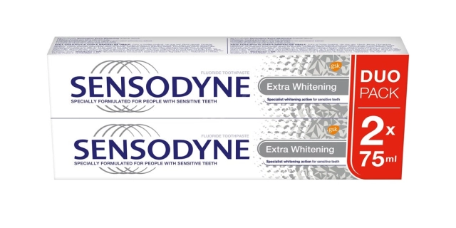 Sensodyne zubní pasta 2x75ml Extra Whitening                                                                                                                                                                                                              