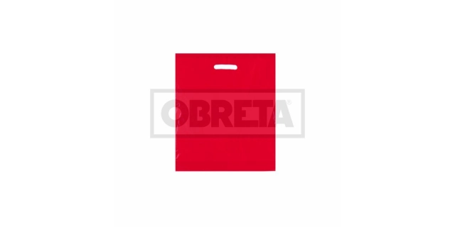 Taška LDPE průhmat 38x45+5cm ČERVENÁ                                                                                                                                                                                                                      