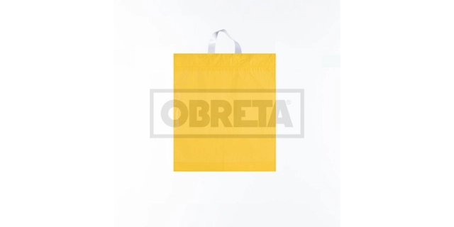 Taška LDPE s držadlem 38x46+4cm ŽLUTÁ                                                                                                                                                                                                                     