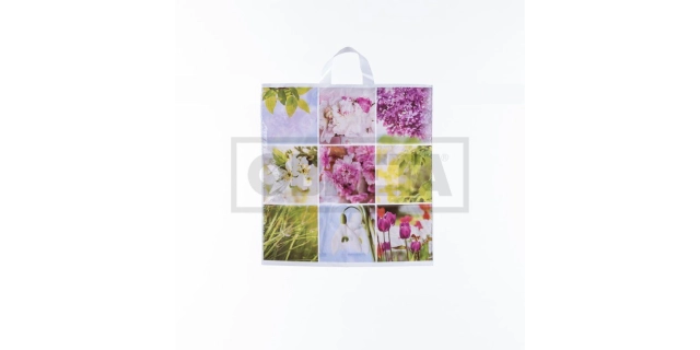 Taška LDPE s držadlem 46x50+5cm - KVĚTY                                                                                                                                                                                                                   