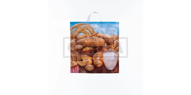 Taška LDPE s držadlem 46x50+5cm - PEČIVO                                                                                                                                                                                                                  