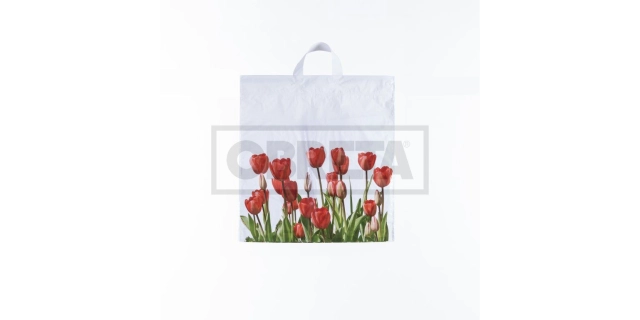 Taška LDPE s držadlem 46x50+5cm - TULIPÁNY                                                                                                                                                                                                                