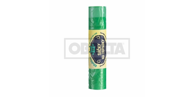 Sáčky koš zatahovací HDPE 60x80cm á 10ks, 60 l, ZELENÉ - BETA                                                                                                                                                                                             