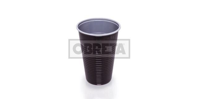 Pohárek na kávu PP 200ml, hnědobílý                                                                                                                                                                                                                       